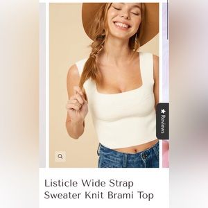 Listicle Sleevless Crop Top Size Medium Cottagecore Boho Festival Scandi Style